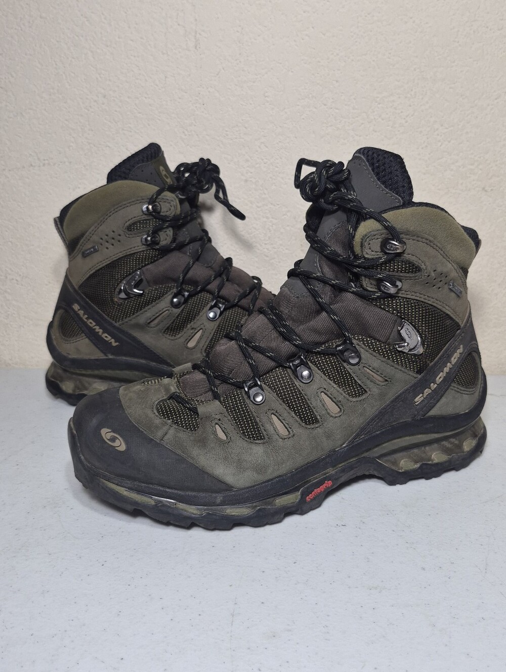 Salomon Quest 4D GTX Waterproof Tactical Green Boots Mens Size 8 Hiking 128653